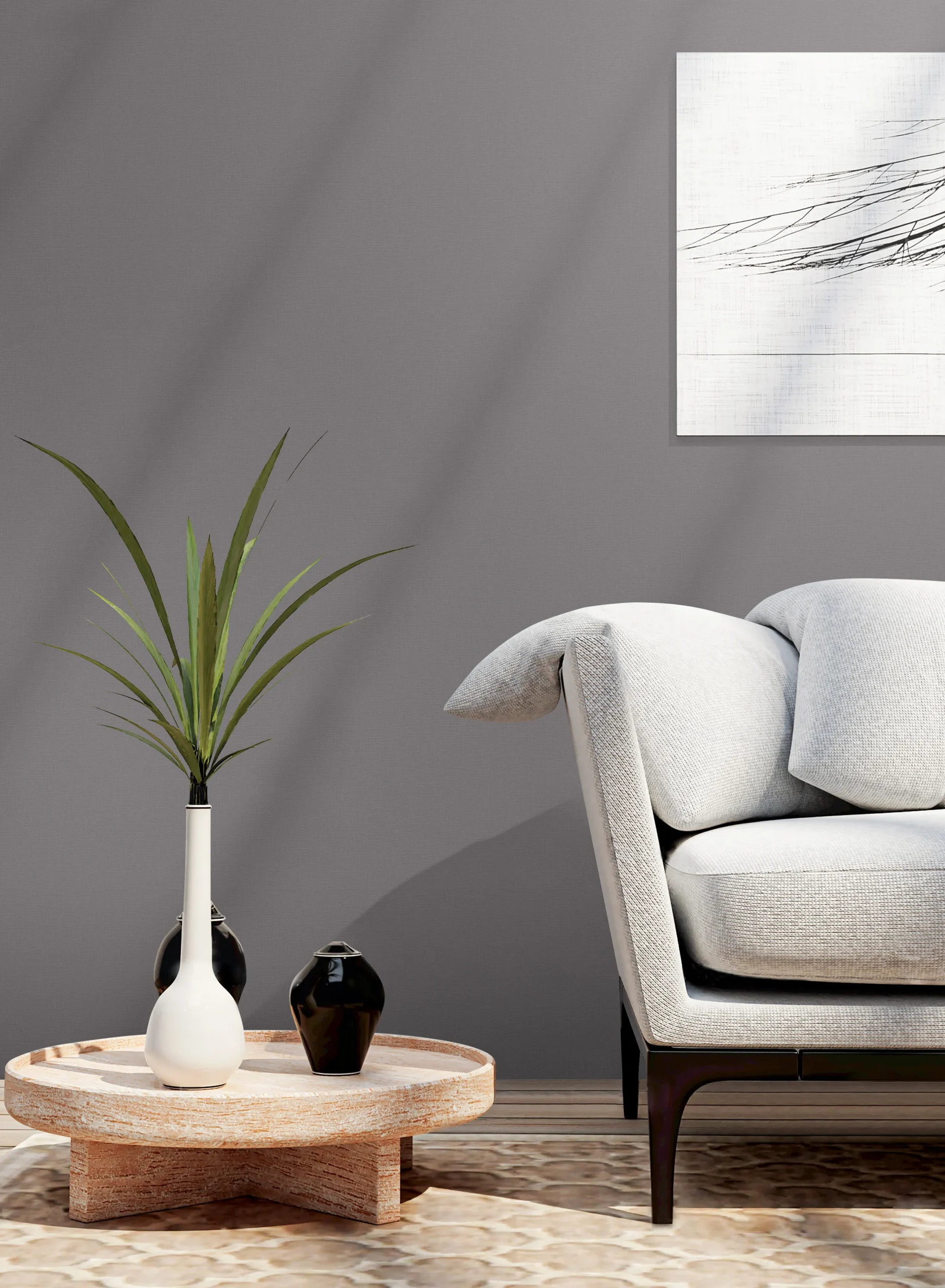 Gray Embossed Wallpaper – Glitter Reflection (24205-4)